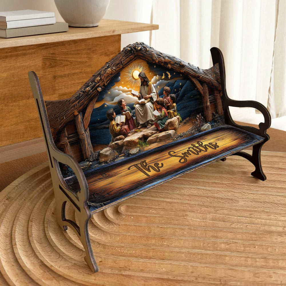 Deep Listening - Personalized Christian Wooden Bench