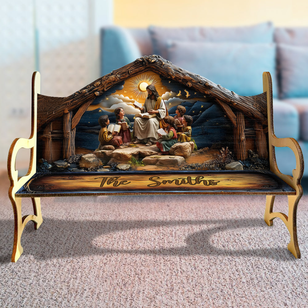 Deep Listening - Personalized Christian Wooden Bench