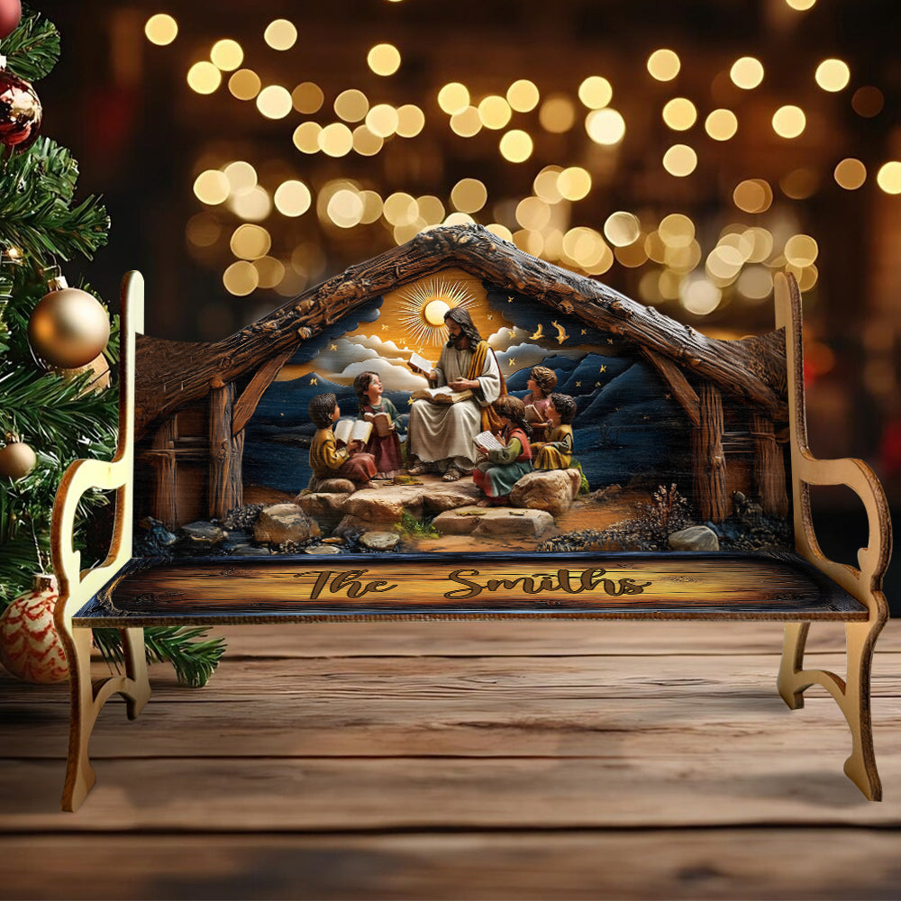 Deep Listening - Personalized Christian Wooden Bench