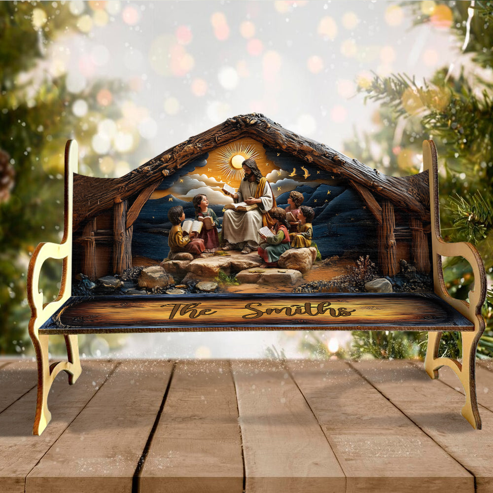 Deep Listening - Personalized Christian Wooden Bench