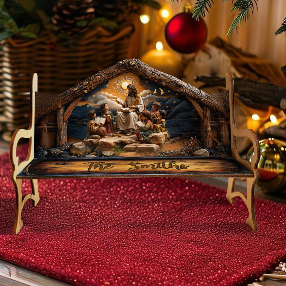 Deep Listening - Personalized Christian Wooden Bench