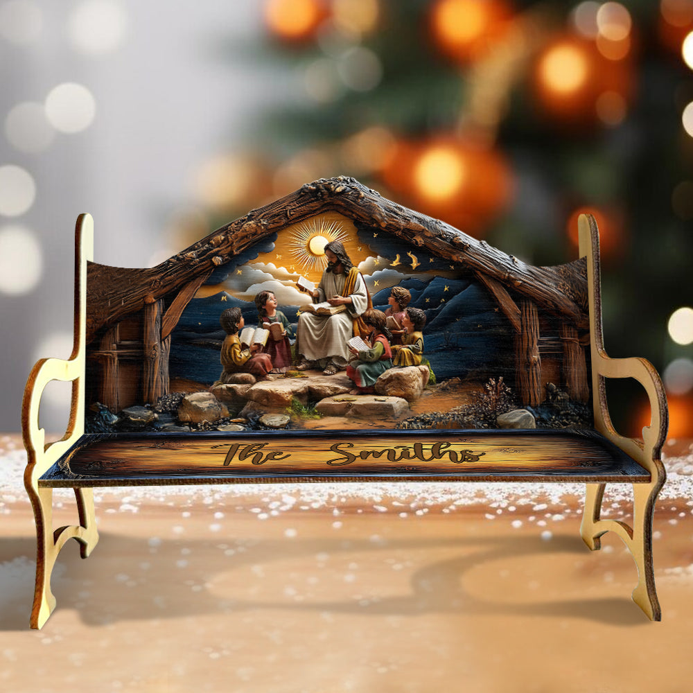 Deep Listening - Personalized Christian Wooden Bench