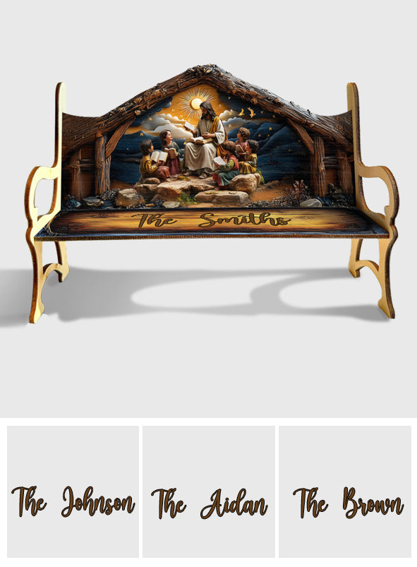 Deep Listening - Personalized Christian Wooden Bench