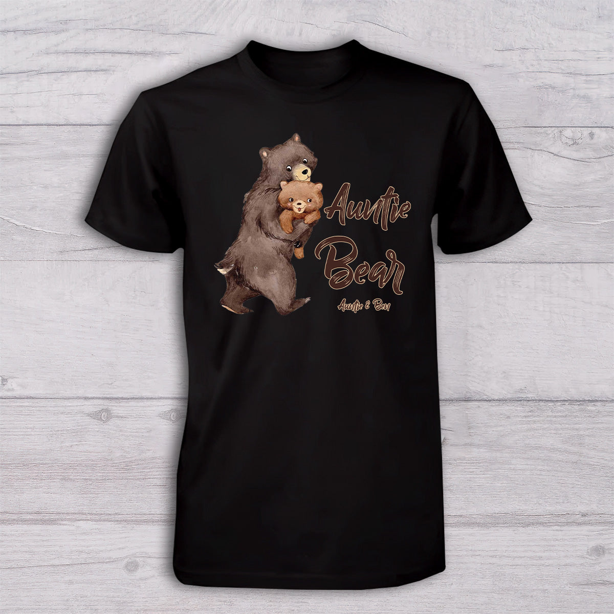 Papa Bear Baby Bear - Personalized Father T-shirt And Baby Onesie