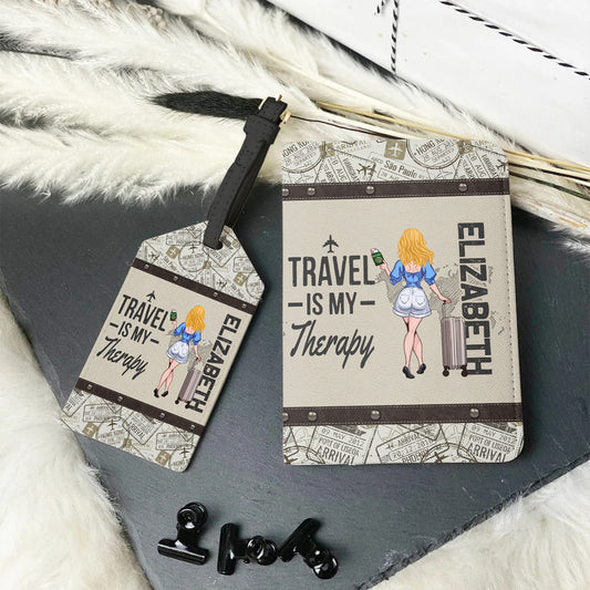 Adventure Awaits - Travelling gift for her, mom, wife, girlfriend, friend - Personalized Set