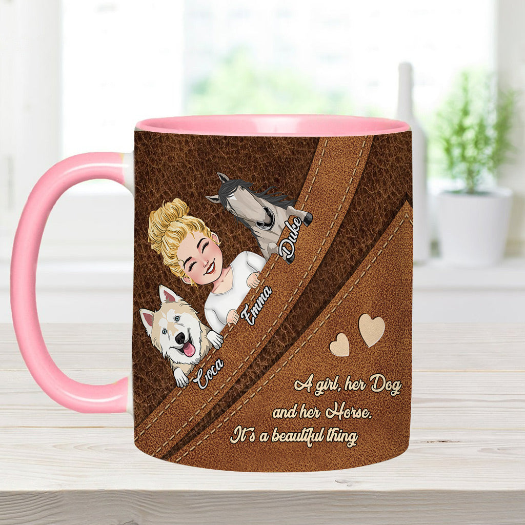 What A Beautiful Thing - Personalized Horse Accent Mug