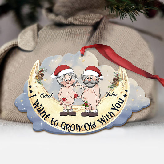 I Want To Grow Old With You - Personalized Couple Ornament