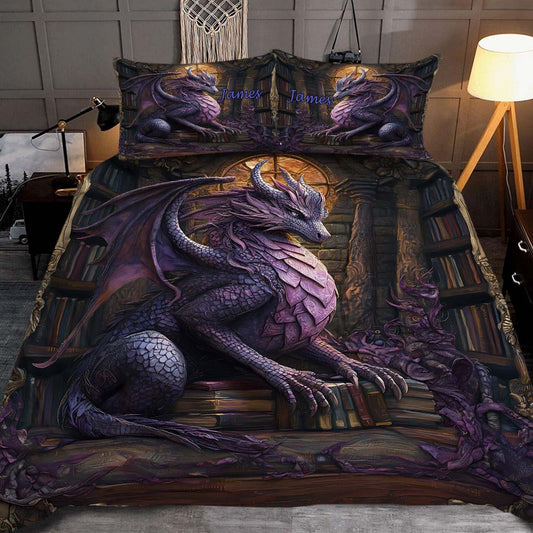 Stunning Dragon - Personalized Dragon Quilt Set