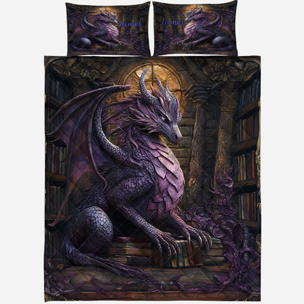 Stunning Dragon - Personalized Dragon Quilt Set