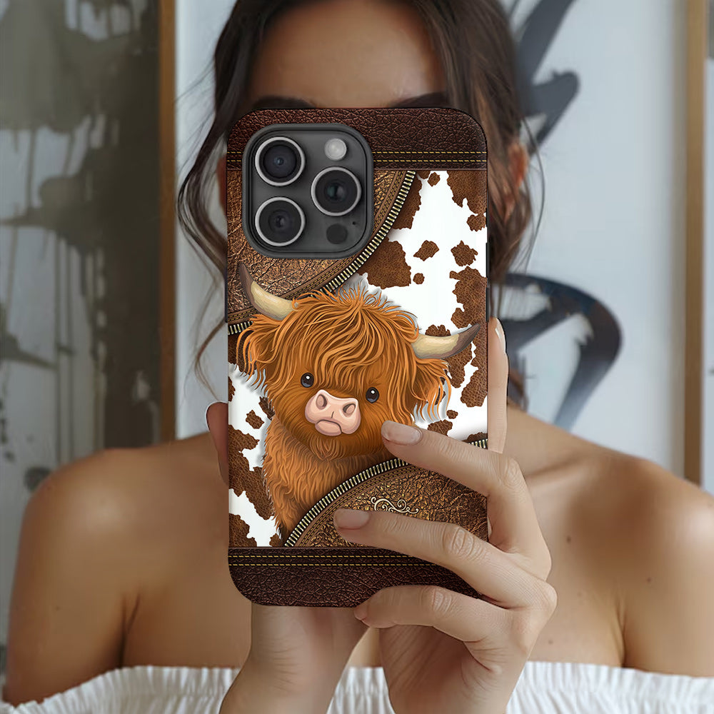 Just A Girl Who Loves Highland Cow - Personalized Full Print Phone Case