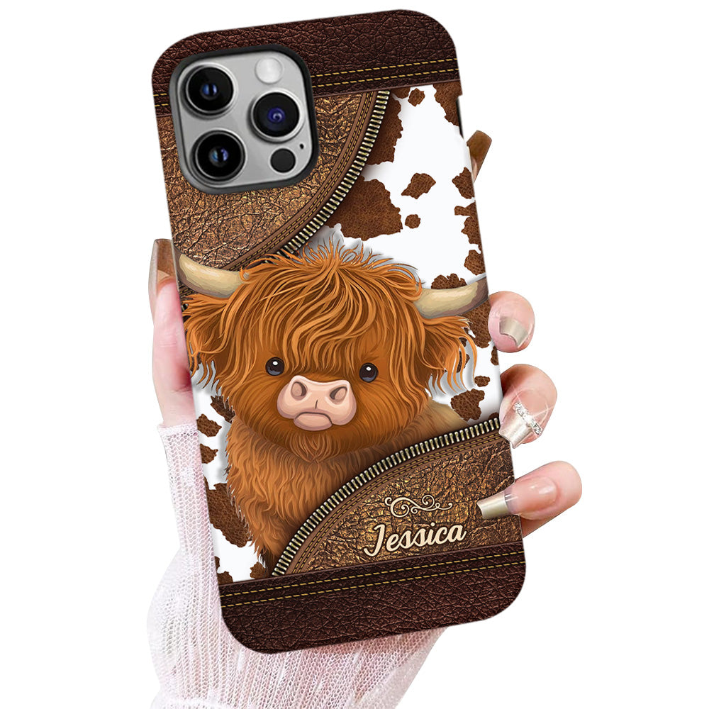 Just A Girl Who Loves Highland Cow - Personalized Full Print Phone Case