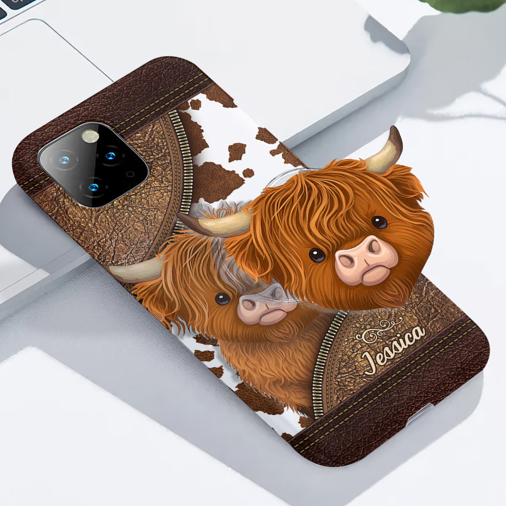 Just A Girl Who Loves Highland Cow - Personalized Full Print Phone Case