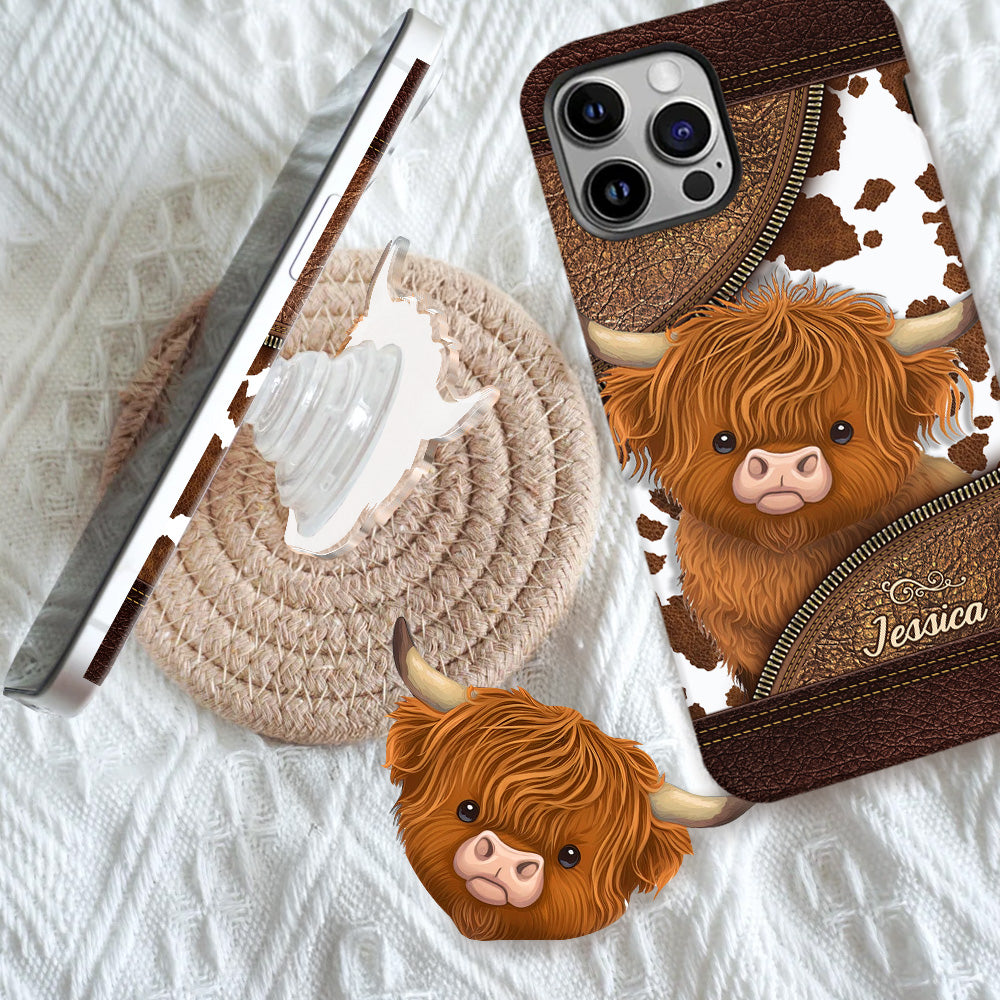 Just A Girl Who Loves Highland Cow - Personalized Full Print Phone Case