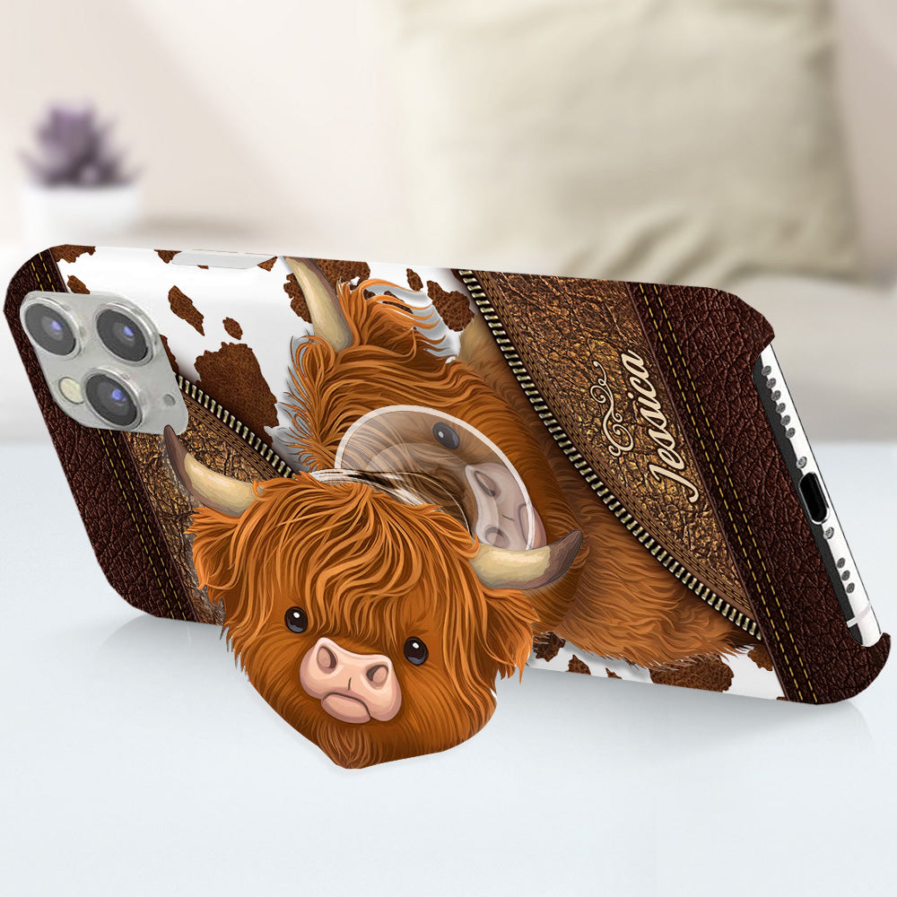 Just A Girl Who Loves Highland Cow - Personalized Full Print Phone Case