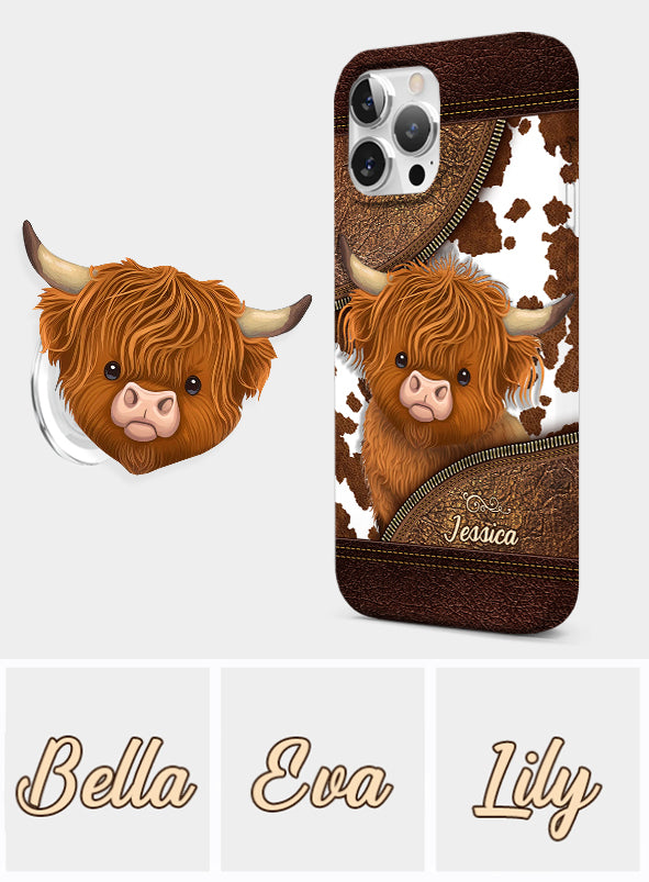 Just A Girl Who Loves Highland Cow - Personalized Full Print Phone Case