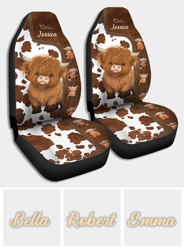 Love Highland Cows - Personalized Seat Covers