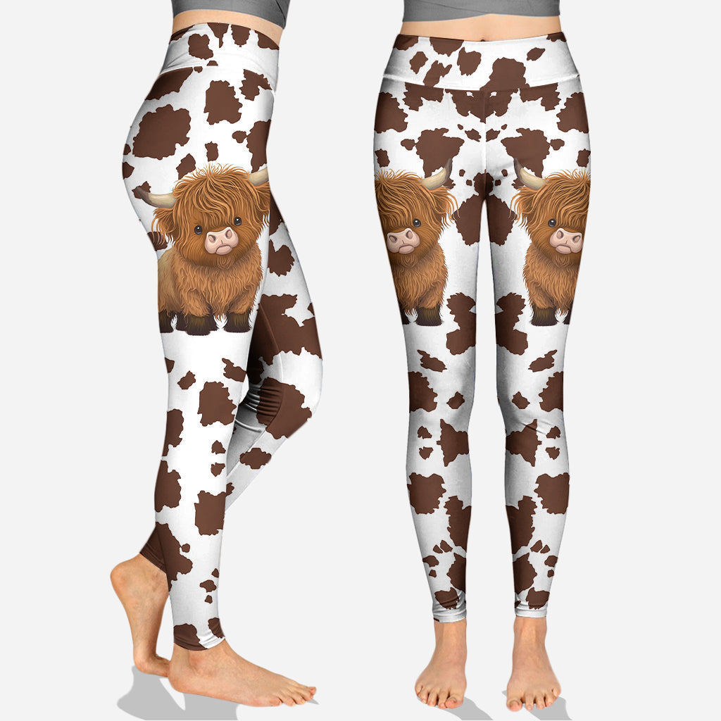 Just A Girl Who Loves Highland Cow - Personalized Highland Cow Hoodie and Leggings