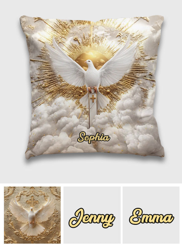 Dove Of Peace - Personalized Christian Throw Pillow