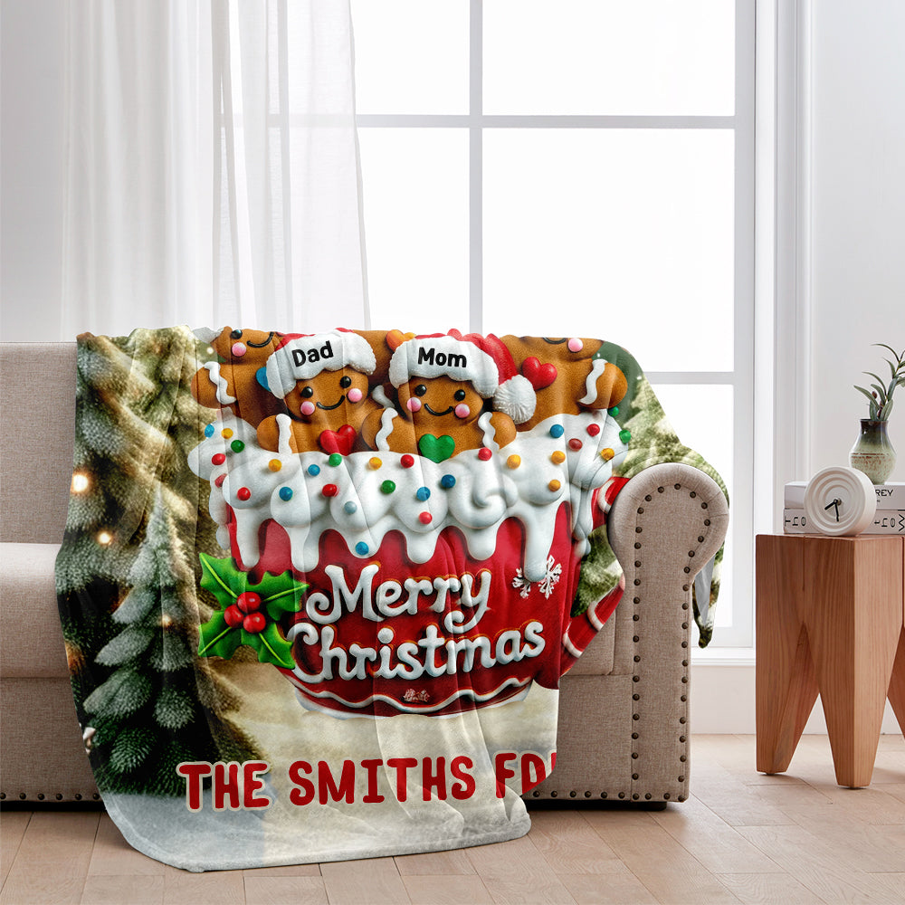 Merry Christmas - Personalized Family Blanket