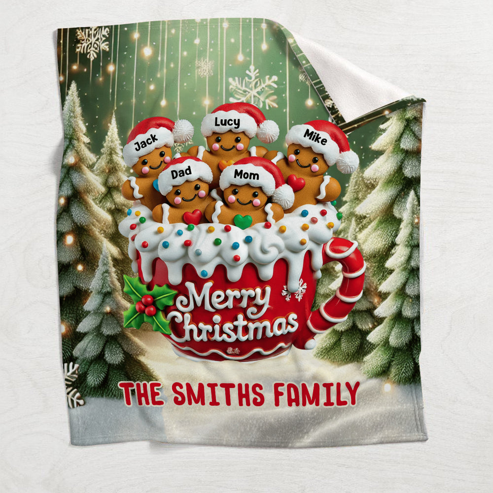 Merry Christmas - Personalized Family Blanket
