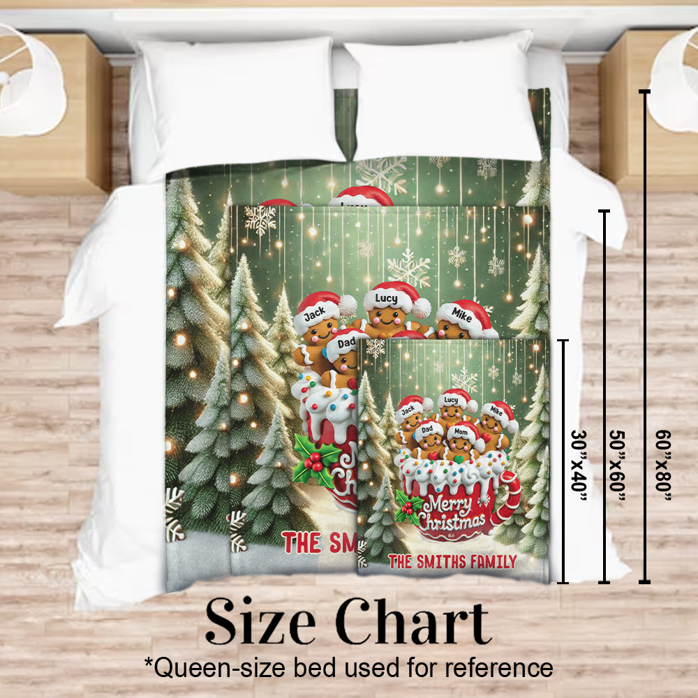 Merry Christmas - Personalized Family Blanket