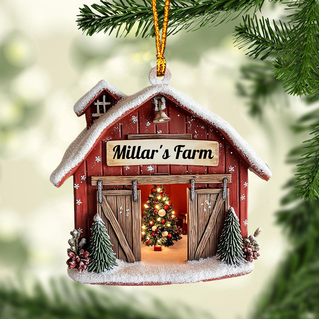 Farm House - Personalized Family Ornament