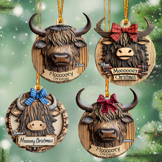 Moody Christmas - Personalized Family Ornament