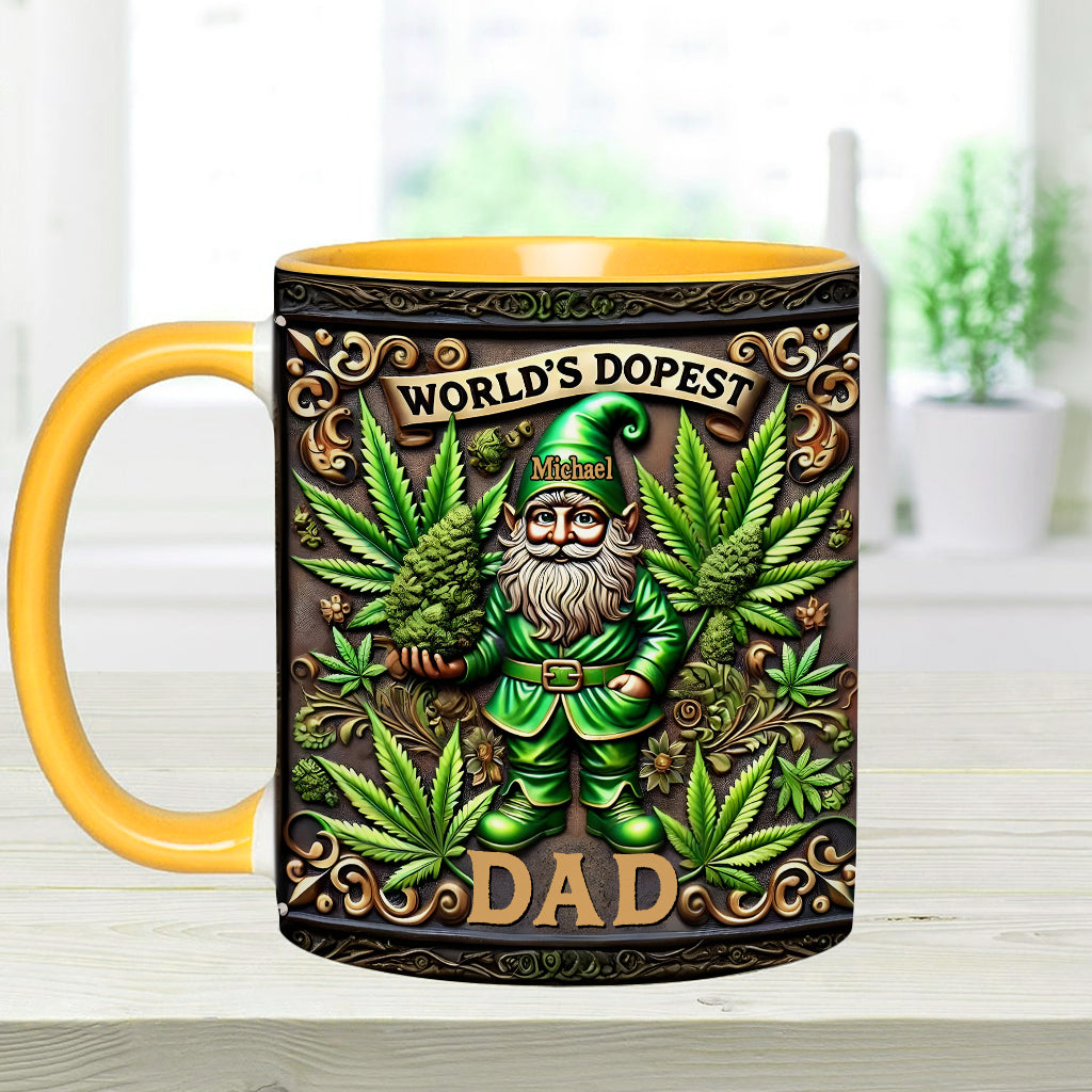 World's Dopest Dad - Personalized Weed Accent Mug