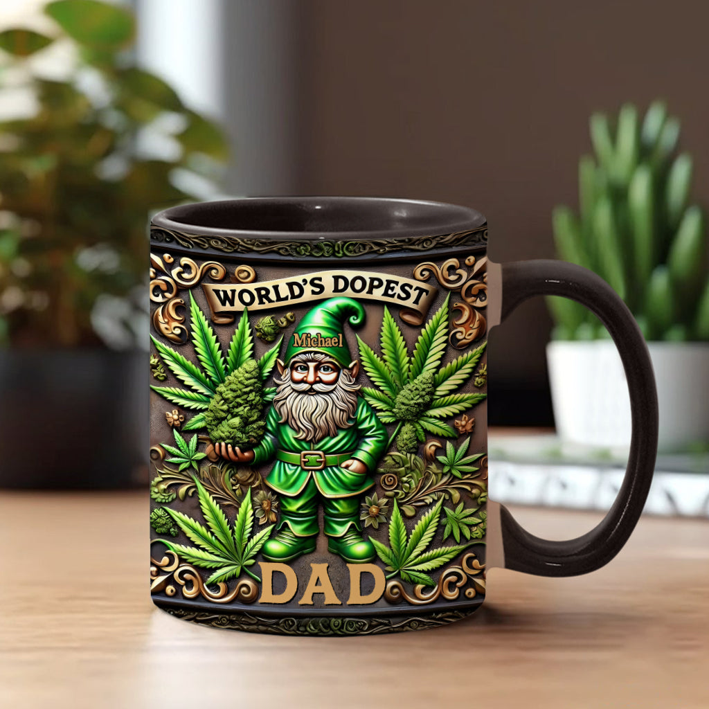 World's Dopest Dad - Personalized Weed Accent Mug