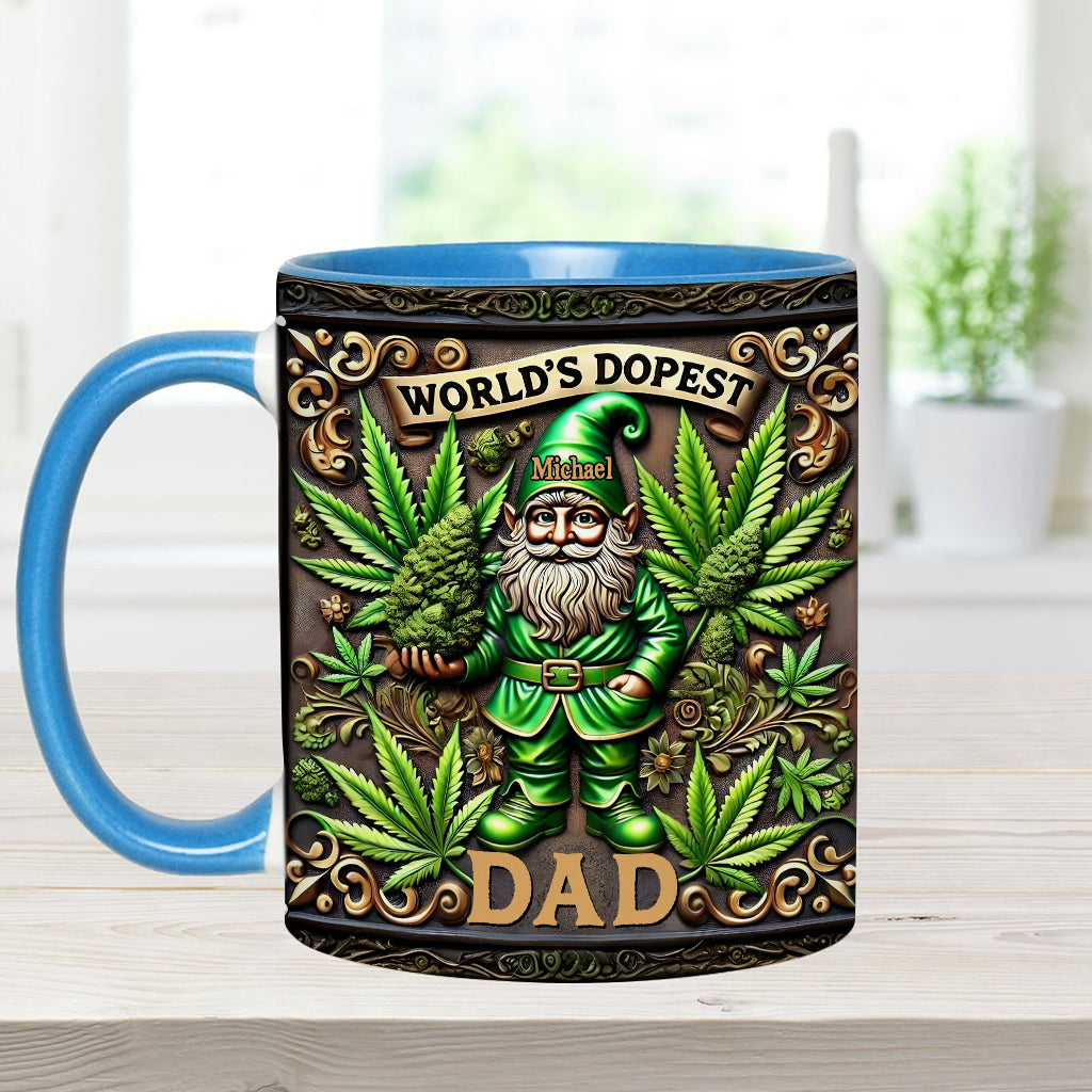 World's Dopest Dad - Personalized Weed Accent Mug