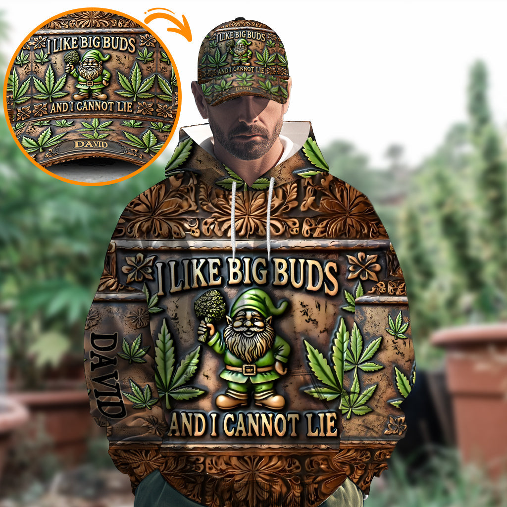 I Like Big Buds - Personalized Weed All Over Print Hoodie & Classic Cap