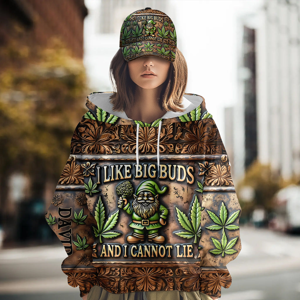 I Like Big Buds - Personalized Weed All Over Print Hoodie & Classic Cap