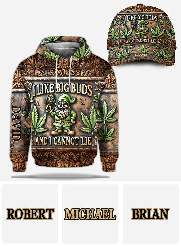 I Like Big Buds - Personalized Weed All Over Print Hoodie & Classic Cap