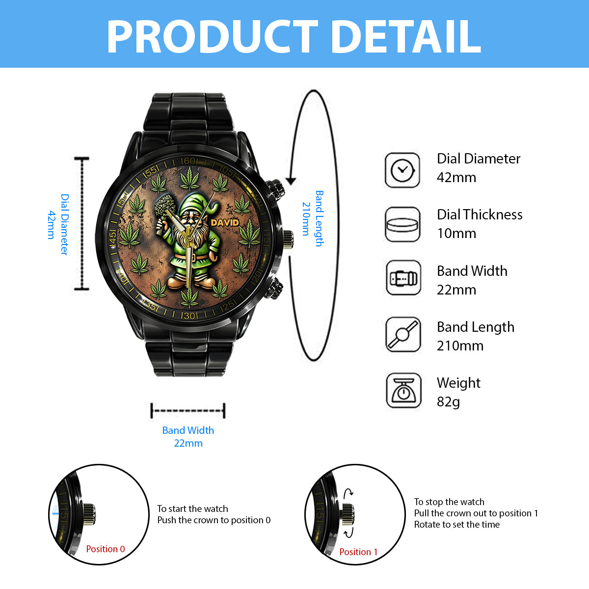 It's 420 Somewhere - Personalized Weed Hand Watch