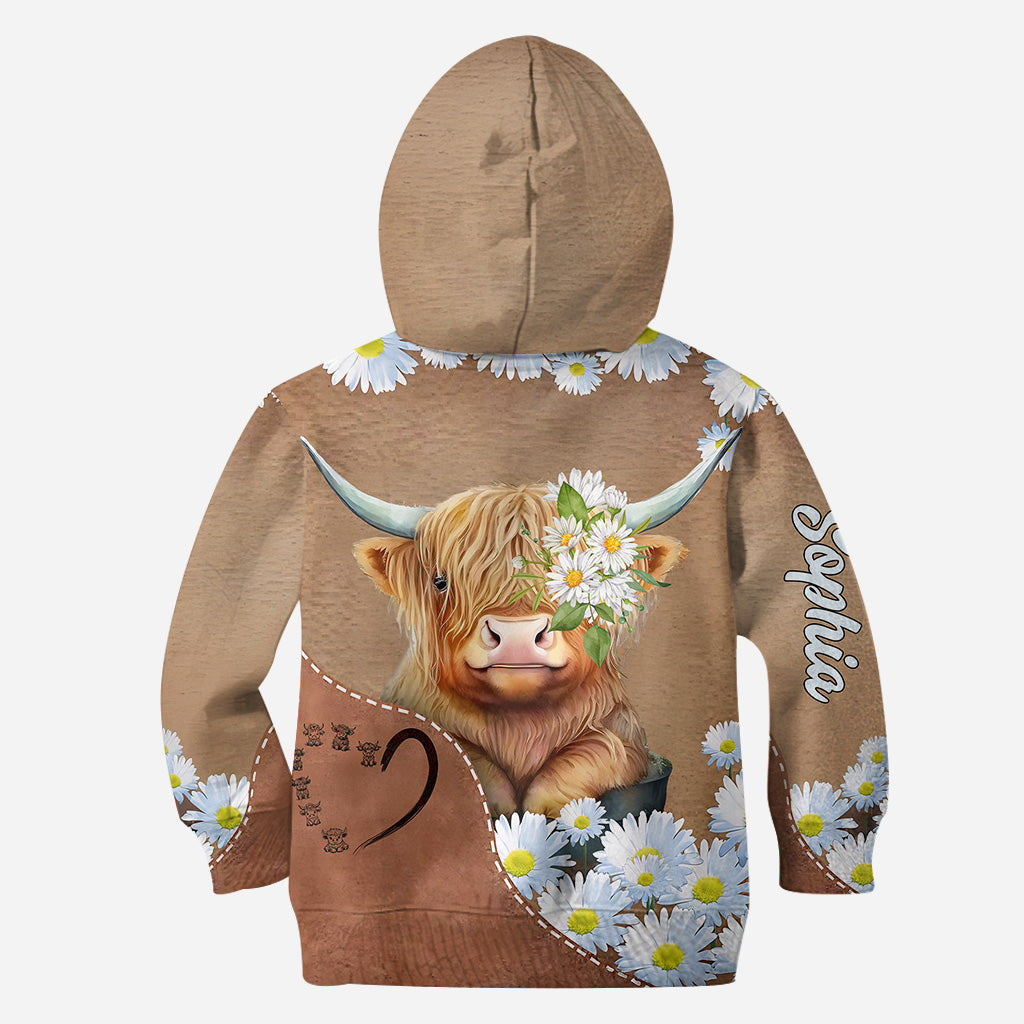 Love Highland Cows - Personalized Highland Cow Hoodie and Leggings