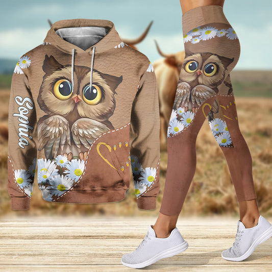 Beautiful Owl - Personalized Owl Hoodie and Leggings