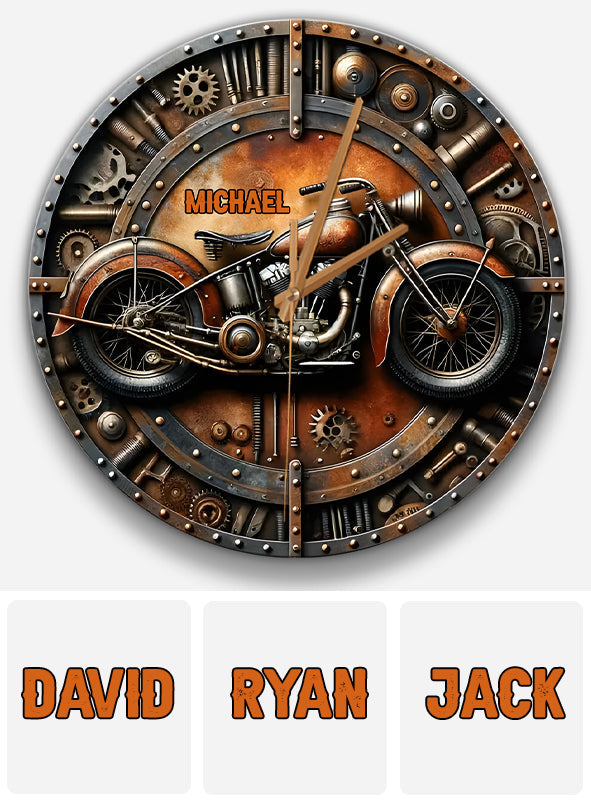 Time To Ride - Personalized Biker Wall Clock