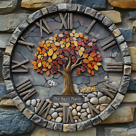 Time With Family Is Priceless - Personalized Family Wall Clock