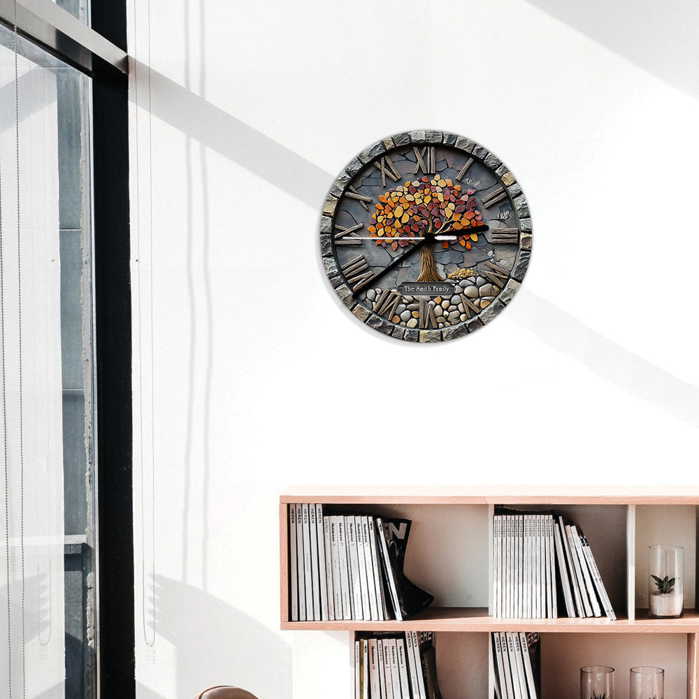 Time With Family Is Priceless - Personalized Family Wall Clock