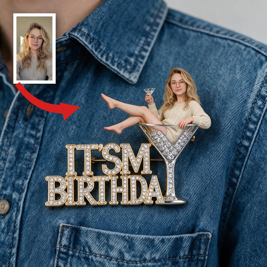 It's My Birthday - Blonde Birthday Woman 3D Embossed Enamel Pin