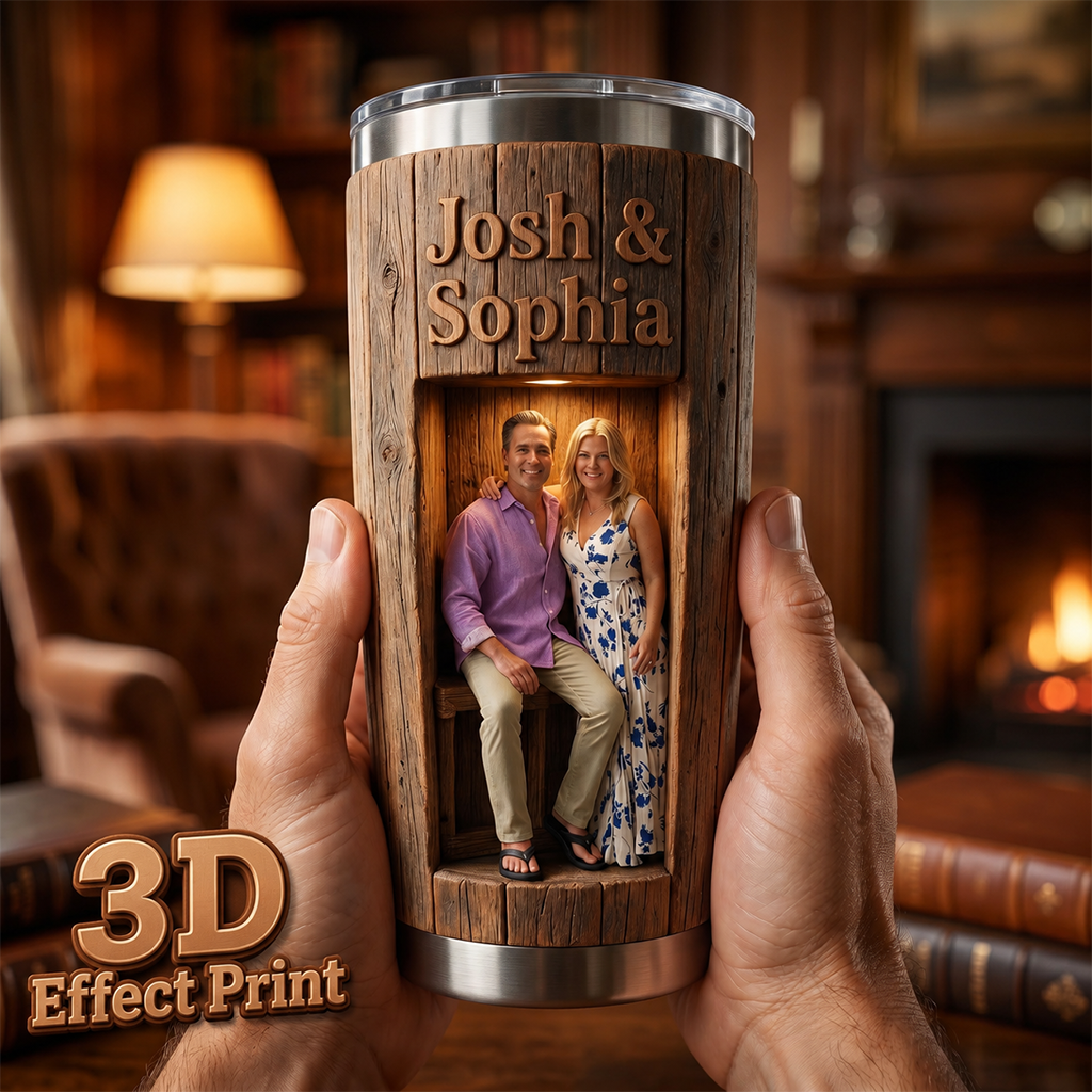 Personalized Rustic 3D Carved Young Latin Couple Tumbler - 'You & Me We Got This' Romantic Anniversary Gift for Partners