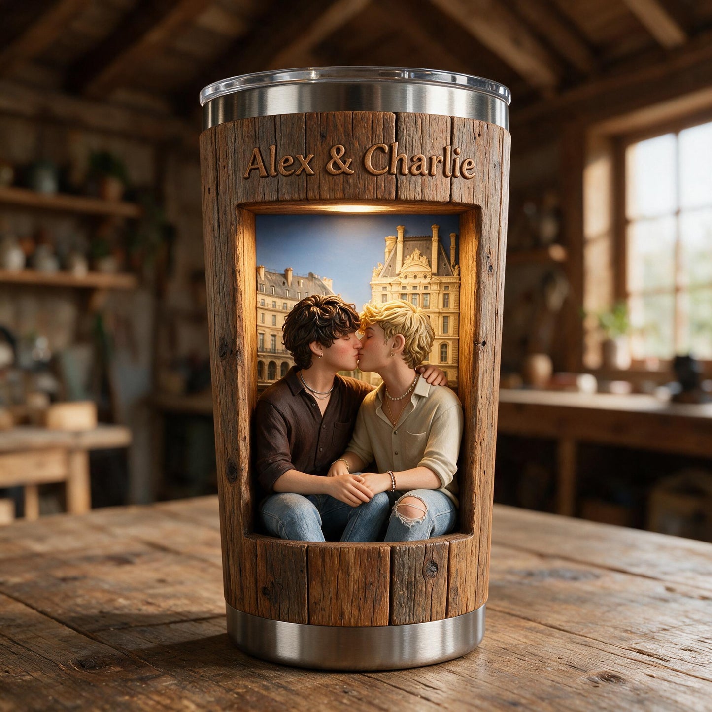 Personalized LGBTQ+ Couple Tumbler 'You & Me We Got This' Custom Anniversary Pride Gift for Partners