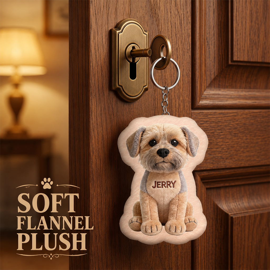 Personalized Fluffy Shih Tzu Plush Keychain - Custom Dog Lover Gift, Always By My Side Everyday Accessory