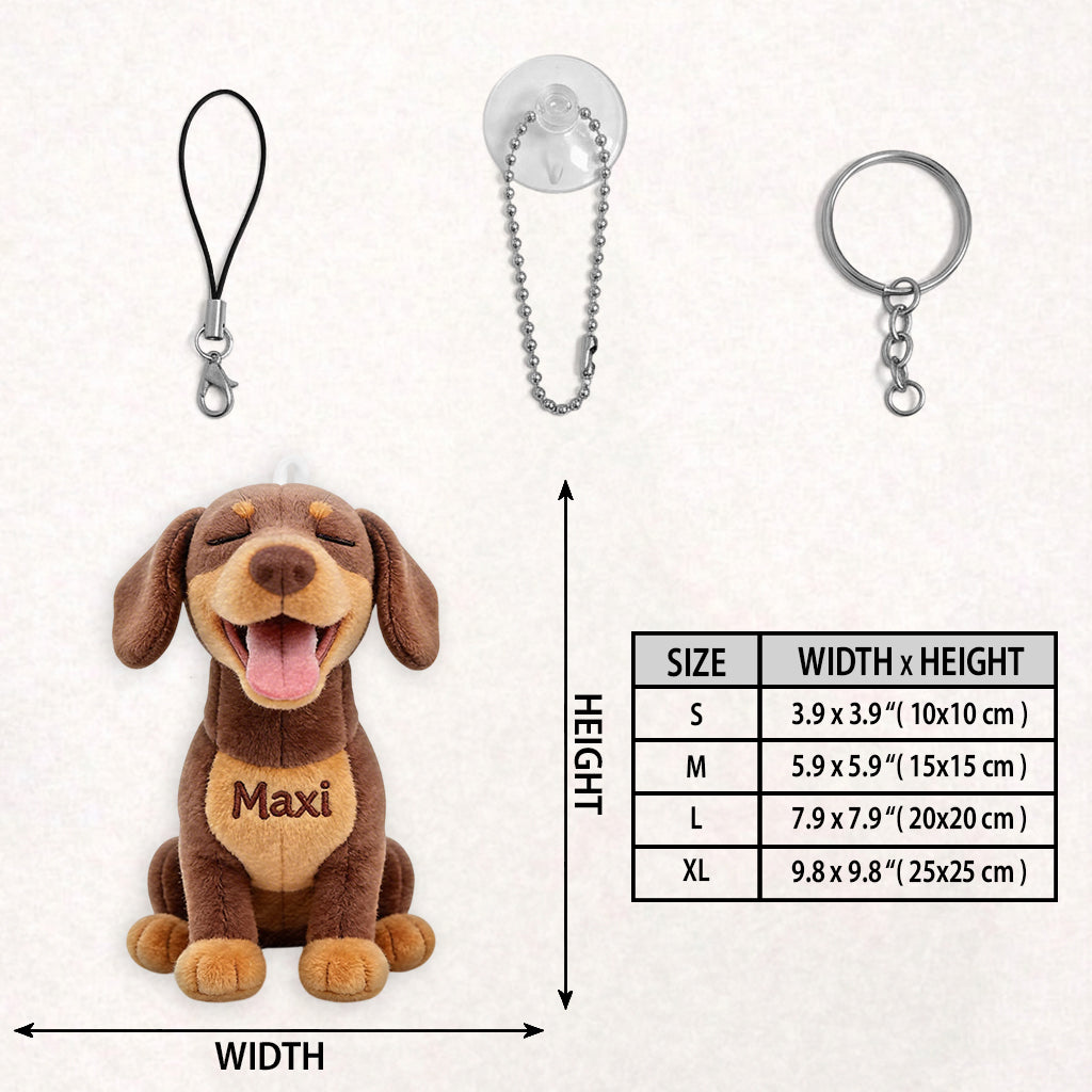 Personalized Fluffy Golden Retriever Plush Keychain, Custom Name Dog Charm Gift for Golden Retriever Lovers