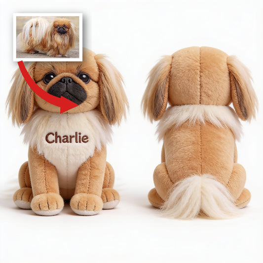 Personalized Fluffy Shih Tzu Plush Keychain - Custom Dog Lover Gift, Always By My Side Everyday Accessory