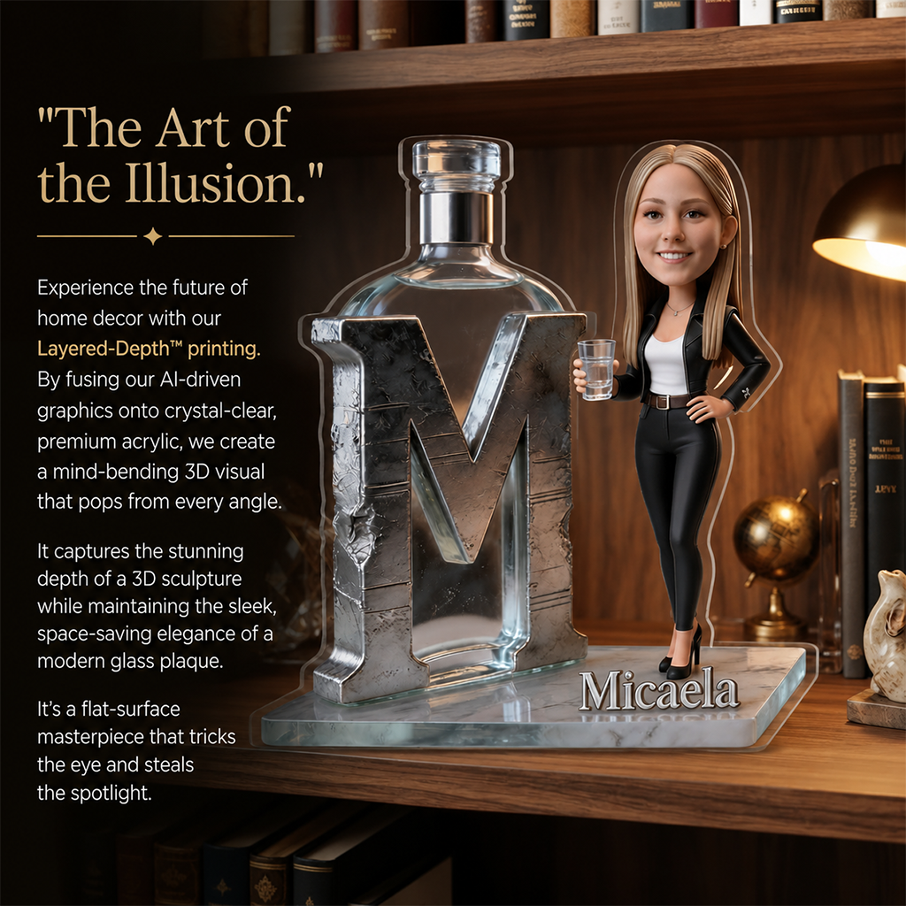 Personalized Wine Loving Latina Mom Custom Shaped Acrylic Plaque - Unique Home Bar Desk Decor Gift for Wine Enthusiast Mom