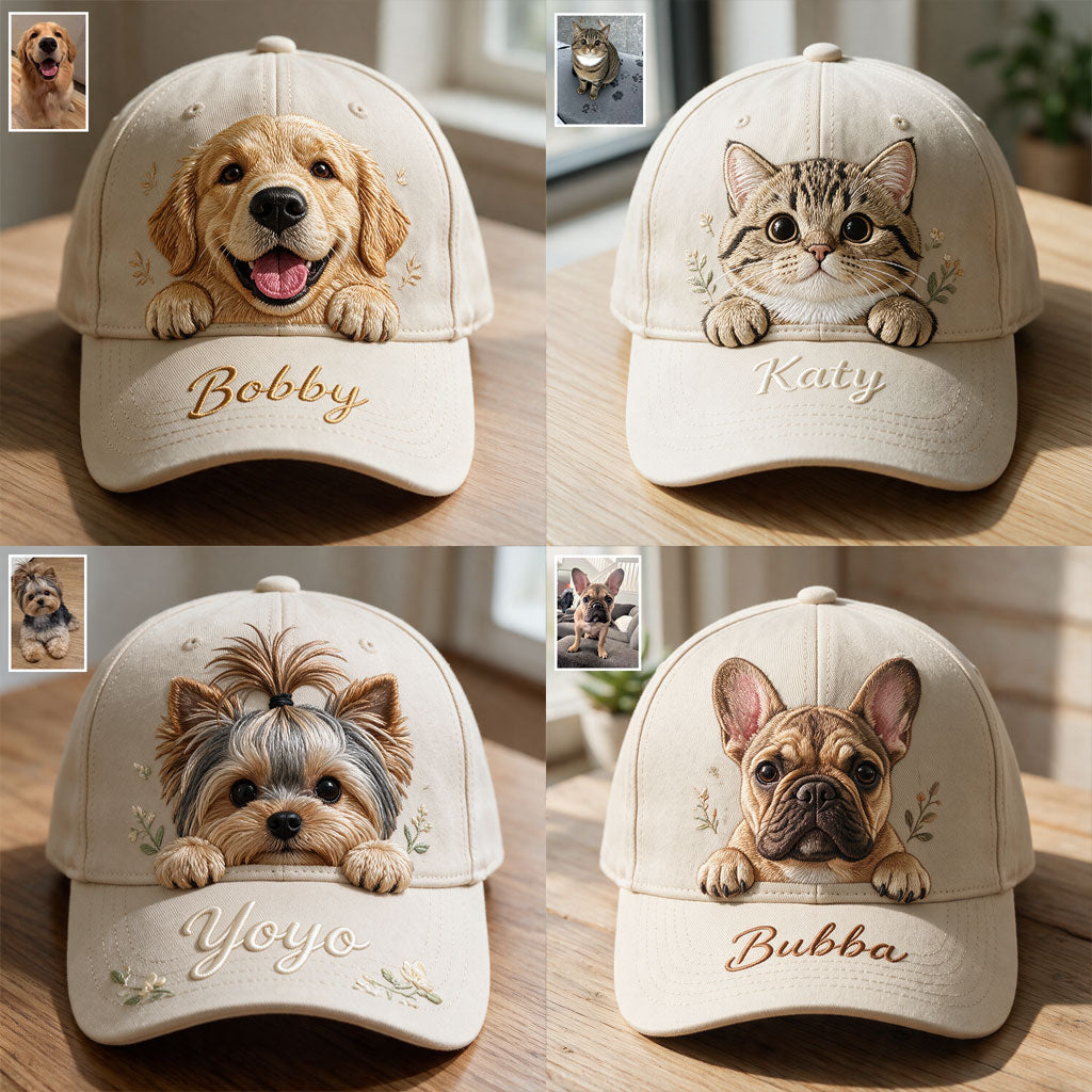 Personalized Peeking Tri-Color Australian Shepherd Classic Cap, Cute Custom Gift for Aussie Dog Owners