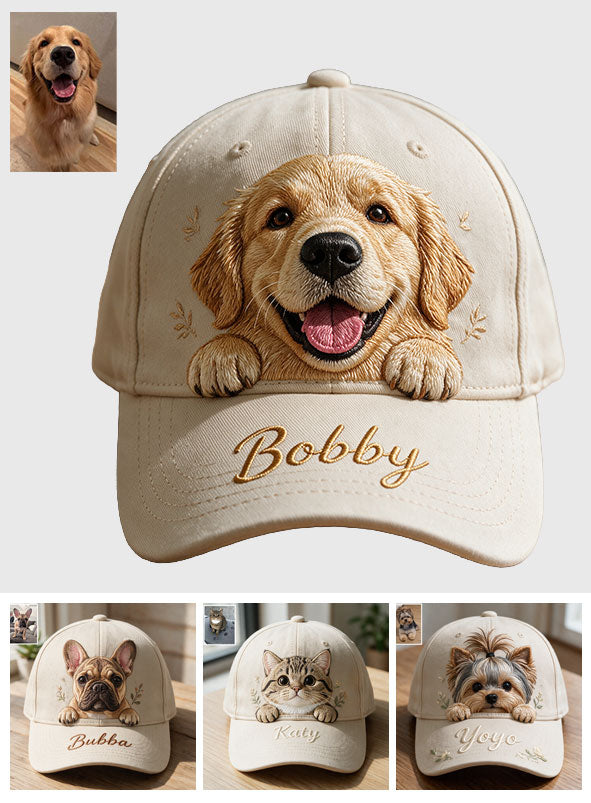 Personalized Embroidered Border Collie Classic Cap, Custom Pet Name Gift for Dog Lovers Casual Outdoor Sun Hat