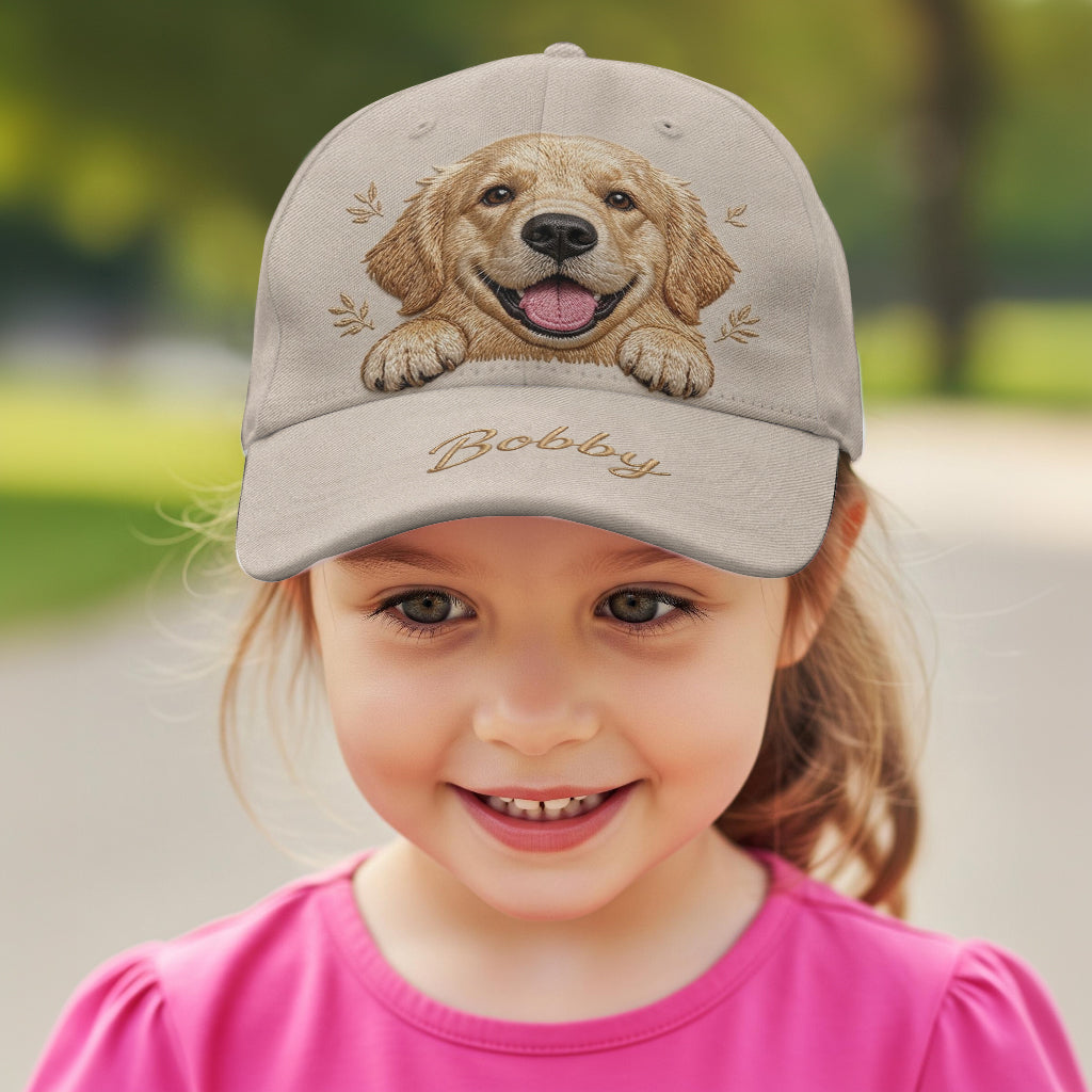 Personalized Cute Fluffy Shih Tzu Pink Bow Classic Cap, Custom Hat Gift for Shih Tzu Dog Mom and Pet Owners