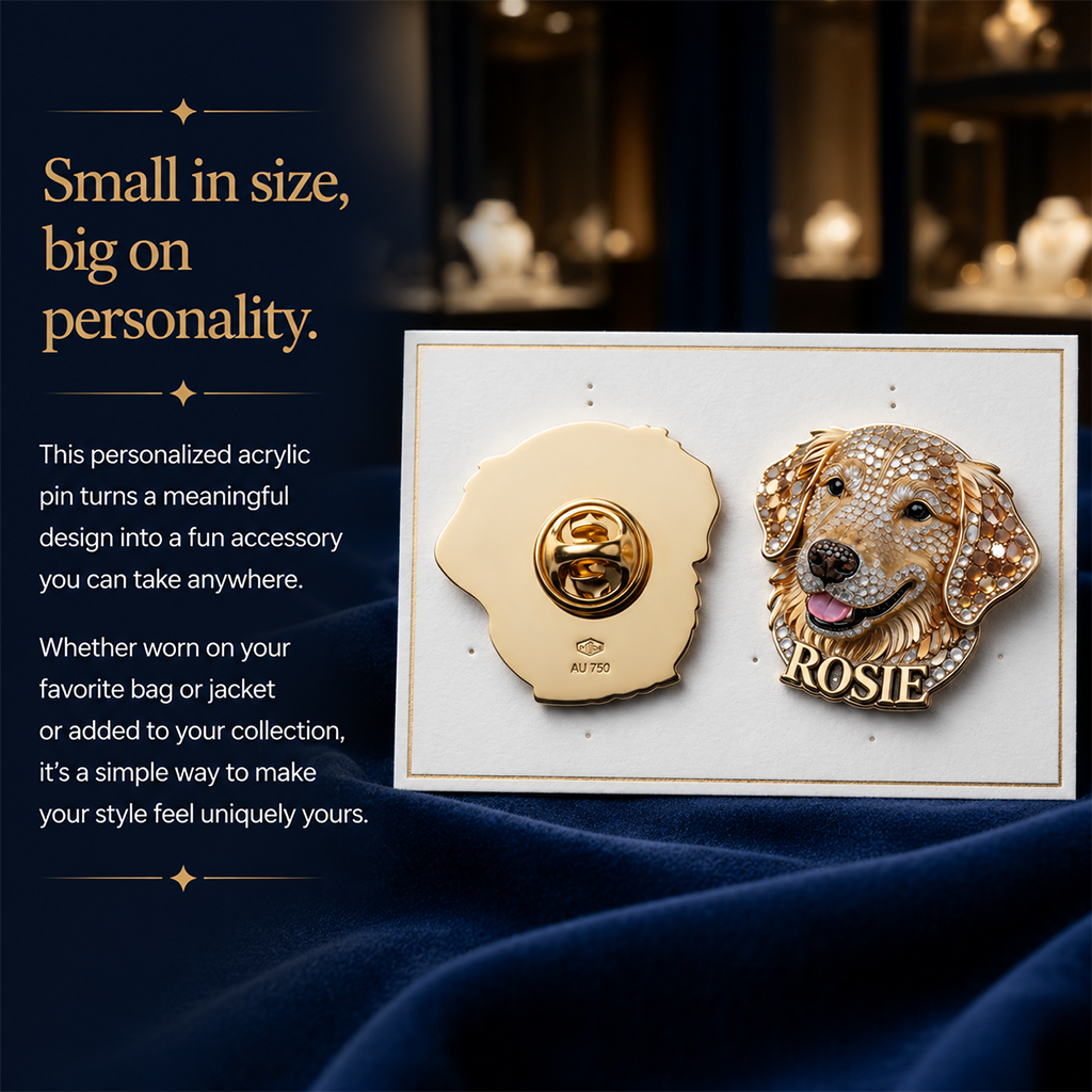 Personalized Jeweled Border Collie Enamel Pin, Unique Custom Gift for Pet Lovers Dog Owner Jacket Backpack Accessory
